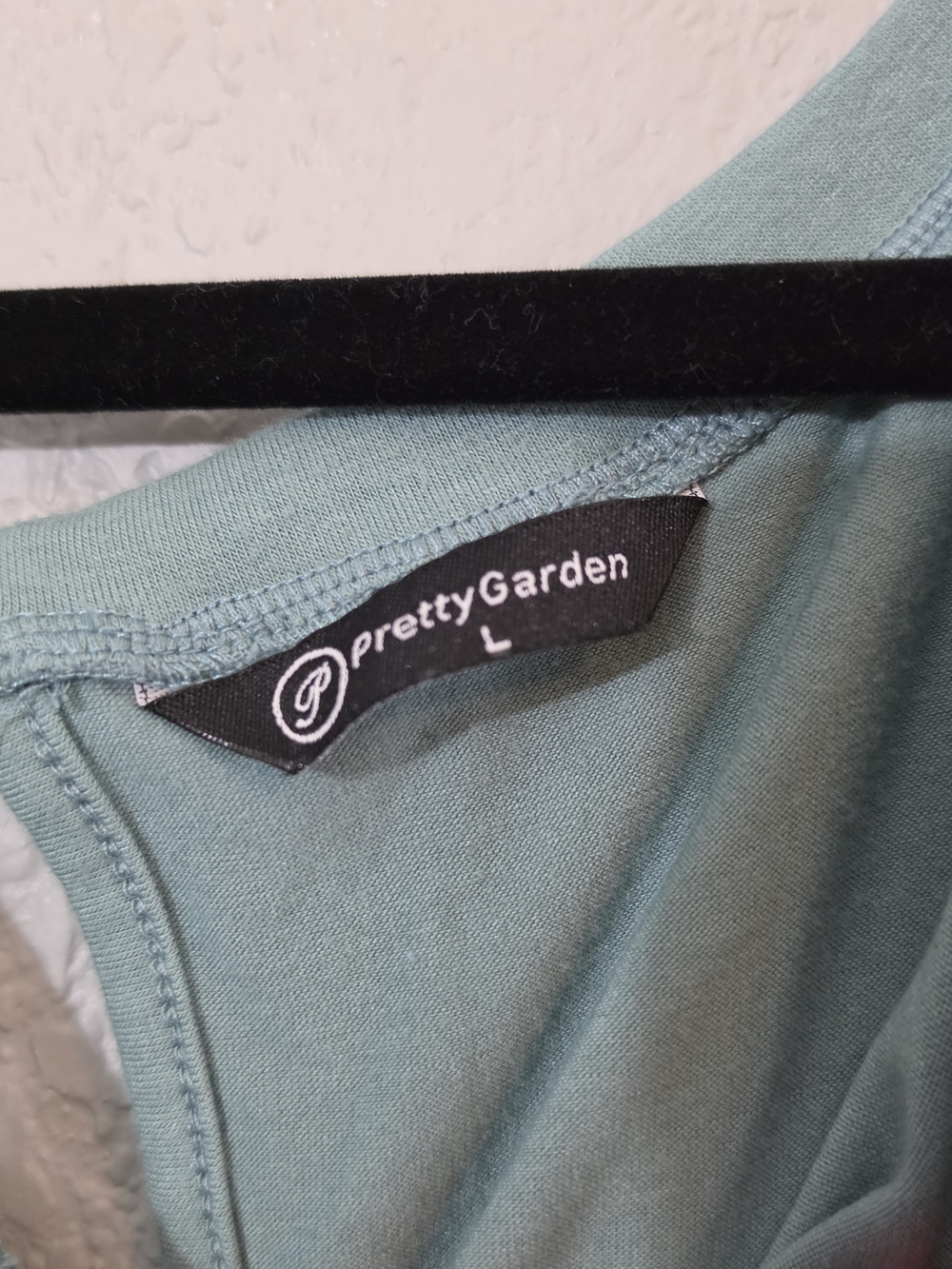Pretty Garden Light Teal Short Sleeve Jumpsuit Drawstring Womens Large Jogger - Picture 5 of 8